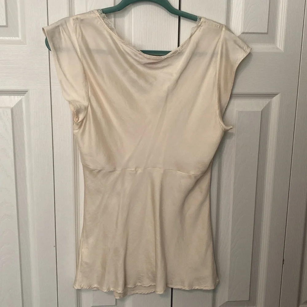 Vintage Sunny Leigh Romantic Silk Blouse size Large - Picture 2 of 7
